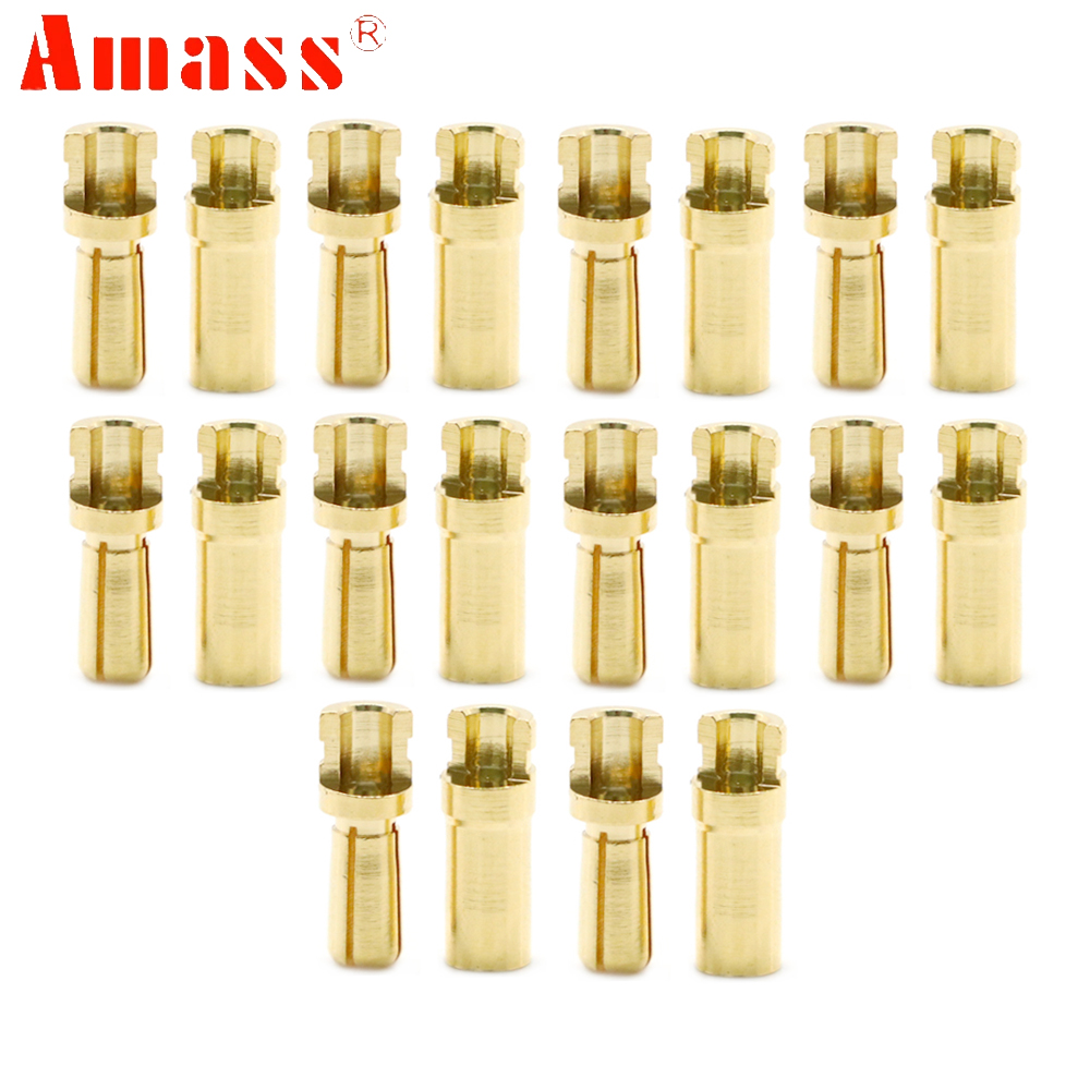 Rc Hobbyking - 5 paar/partij Vergaren 3.5mm 4mm Golden