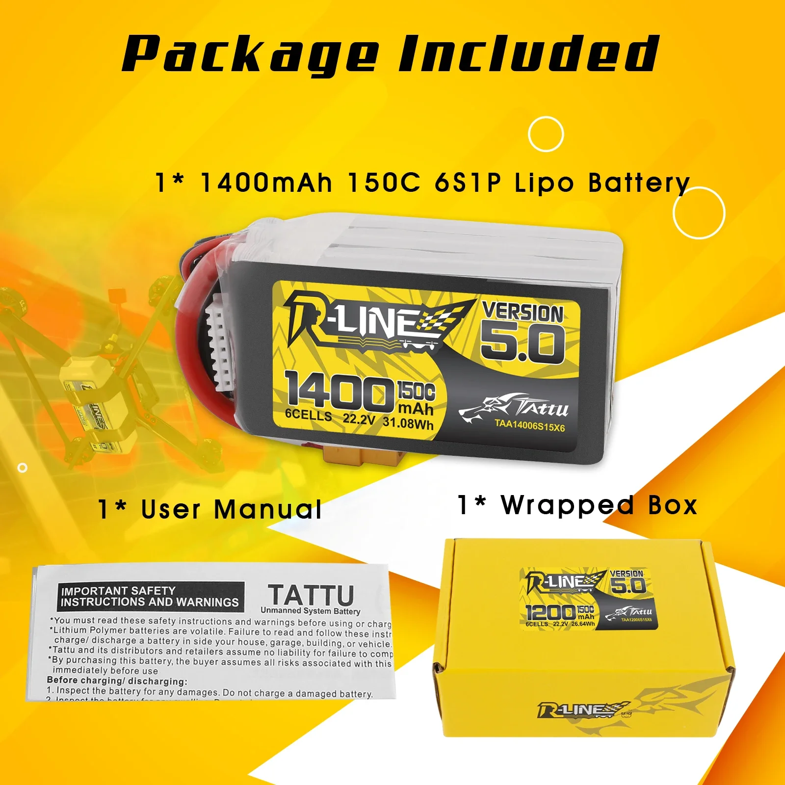 Tattu R-Line 1200mAh 1400mAh 6 - Rc Hobbyking recensie en prijs