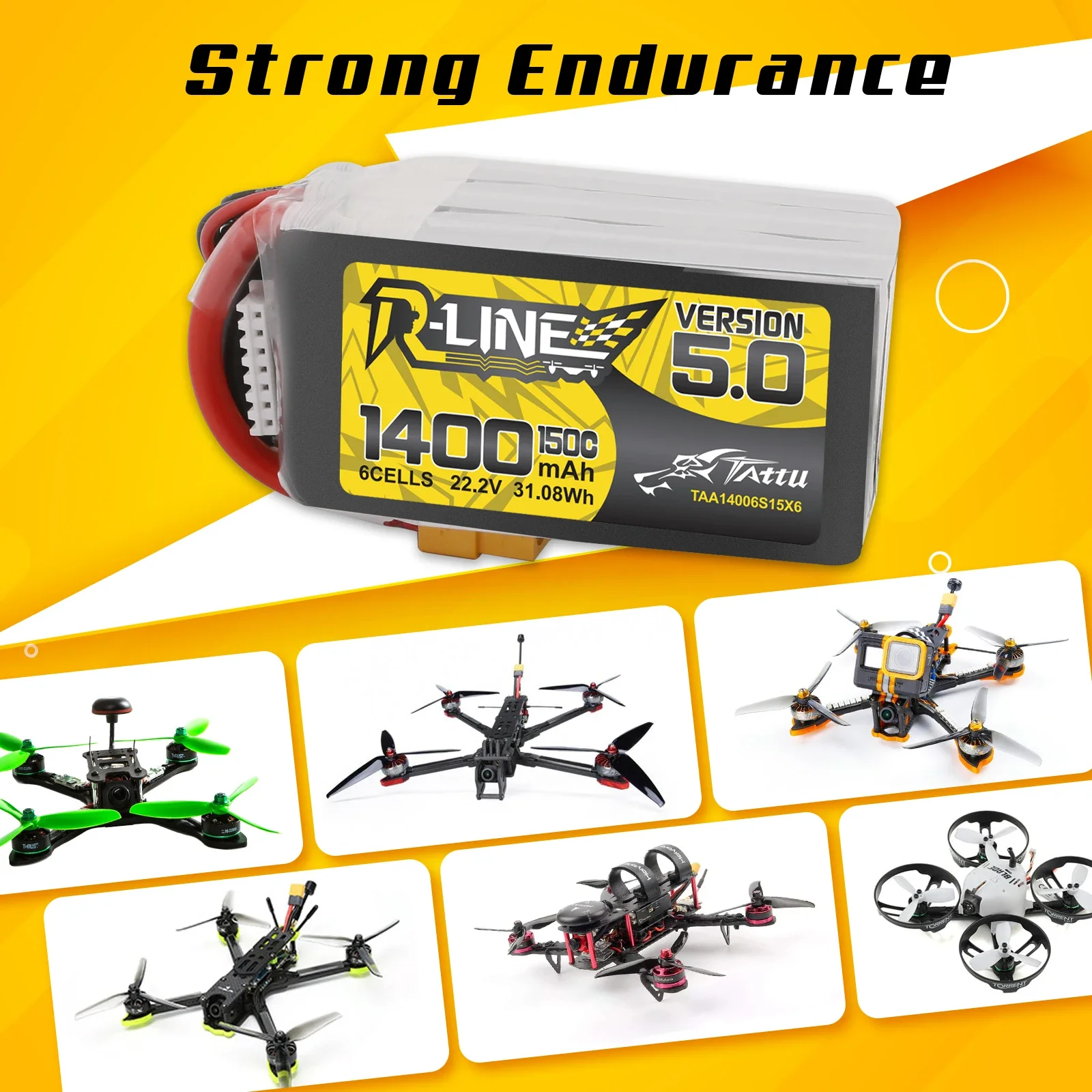 Tattu R-Line 1200mAh 1400mAh 6 - Rc Hobbyking recensie en prijs